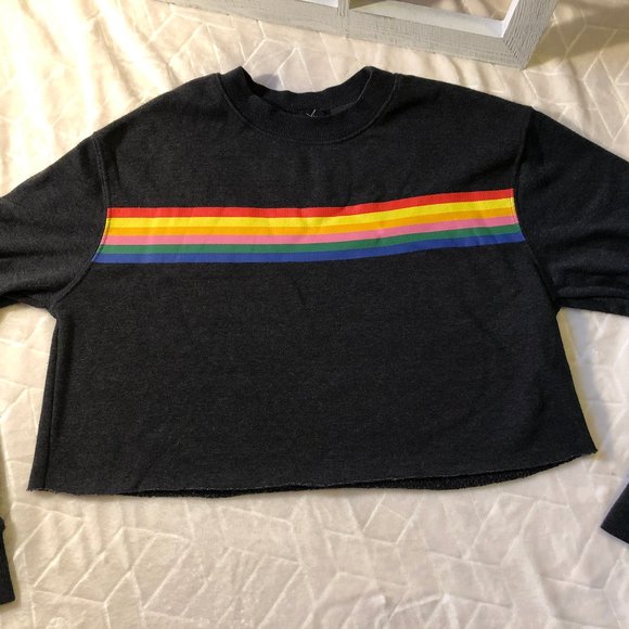 π΄3 for $20π΄ Rainbow Cropped Sweater - Picture 3 of 15
